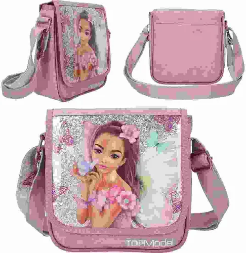Depesche TOPModel Umhängetasche FAIRY LOVE - Kleine, elegante Umhängetasche aus der FAIRY LOVE Serie in zartem Lila mit einem zauberhaften Druck und verstellbarem Schulterriemen. Praktisch und stylisch für den Alltag. Maße: 20 cm × 20 cm × 7 cm.