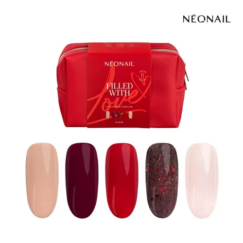 NEOANIL UV Nagellack Set - Filled With Love - Gellack Set mit 5x3ml in trendigen Neonail Farben, ideal für kreative Maniküren und lange Haltbarkeit mit UV-Technologie.