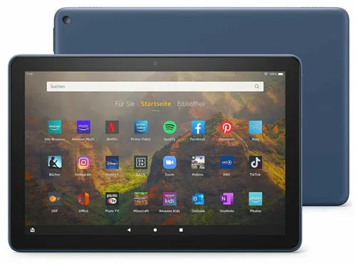 Fire HD 10 Tablet 32GB - Full-HD 10,1 Zoll - Tablet mit 10,1 Zoll Full-HD Display, 32GB Speicher und 7 Std Akkulaufzeit. Ideal für Streaming und Surfen, ausgestattet mit Front- und Rückkamera.