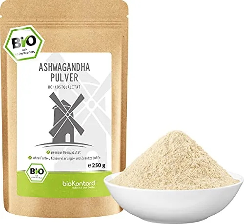 Ashwagandha Pulver Bio 250g – 100% reine Ashwagandha Wurzel - Hochwertiges Bio-Pulver aus indischer Ashwagandha, ideal für die traditionelle Anwendung. Schonend getrocknet und vermahlen, in praktischer Verpackung für frische Qualität.