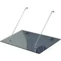 Glasvordach Olymp Grauglas 250 x 90 cm - Vordächer mit modernem Design und Verbundsicherheitsglas, ideal für jede Häuserfront. Hohe Stabilität mit 120 kg/m² Schneelast und einfache Montage unter 6 Grad Neigung.