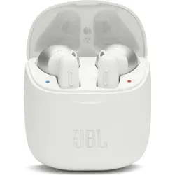 JBL Tune 220TWS True Wireless Kopfhörer - Weiß - Erlebe kabellosen Musikgenuss mit JBL Pure Bass Sound! Die ergonomischen Ohrhörer bieten bis zu 20 Stunden Akkulaufzeit und perfekten Tragekomfort für den ganzen Tag.
