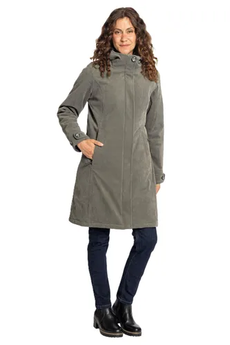 Elkline Wintermantel Glasgow Cord – Damen 40, winddicht & wasserdicht - Der Elkline Wintermantel Glasgow vereint Style und Funktion. Der Fein Cord sorgt für einen trendigen Look, während der taillierte Schnitt und die ideale Länge optimalen Schutz bei winterlichem Wetter bieten.