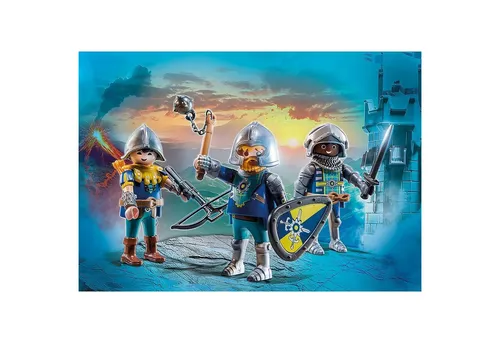 Playmobil Figurensatz Novelmore Knights (19 Teile) - 3 detailreiche Ritterfiguren für kreative Abenteuer ab 4 Jahren, sofort spielbereit und robust
