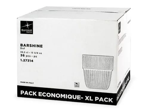 Bormioli rocco Barshine Scatola 36 Gläser aus Klarem Glas Cl 39,5