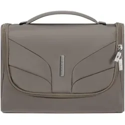 Samsonite Attrix Toilet Kit - Kulturbeutel 26 cm, Braun (Dune), umweltfreundlich aus 100% recyceltem Material mit elegantem Design und Metallakzenten