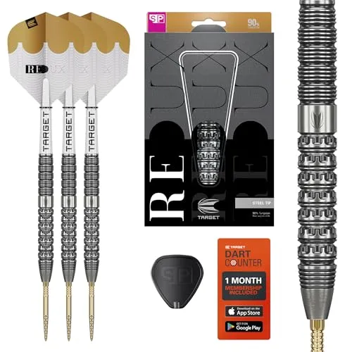 Target Redux 01 Swiss Point Steeldarts - 22g - Darts für präzise Würfe, Barrel aus hochwertigem Material mit 53 mm Länge und 6,4 mm Durchmesser, ideal für ambitionierte Spieler.