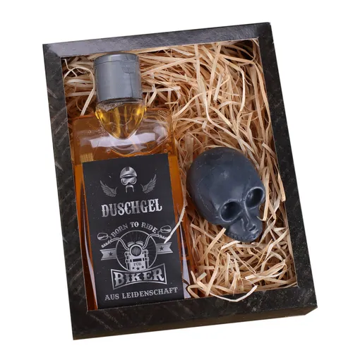 Lustapotheke® Geschenkset  für Biker Duschgel und Seife für Männer