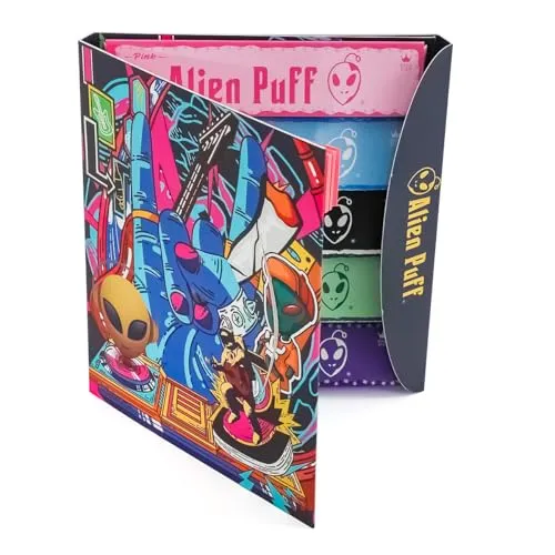 Alien Puff Rolling Papers, Zigarettenpaper, 110mm Kingsize slim Rolling Paper, Personalisiertes Reisepaket Gutes Papier eignet sich gut als Geschenk.
