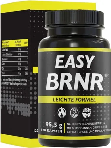 EASY BRNR Stoffwechsel Kur – Vegane Unterstützung für Ihr Wohlbefinden - EASY BRNR bietet eine vielseitige Formel zur Förderung eines gesunden Stoffwechsels. Mit pflanzlichem Ballaststoff und bewährtem Grünen Tee Extrakt für mehr Energie und Wohlbefinden.
