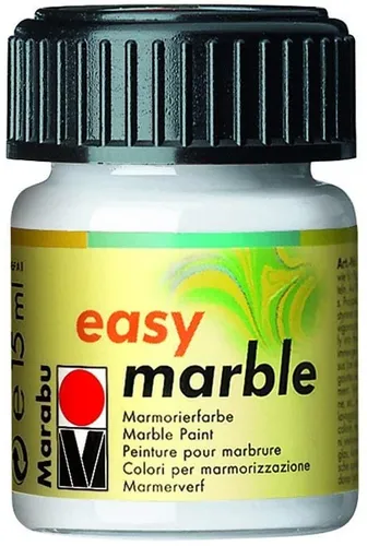 Marabu Marmorierfarbe "Easy Marble" weiß 15 ml im Glas