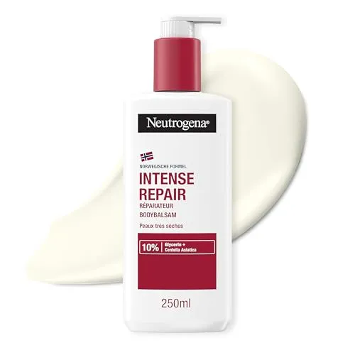Neutrogena Norwegische Formel Intense Repair CICA Bodybalsam 250 ml - Bodycremes mit 72h intensiver Feuchtigkeit – repariert die Hautbarriere ab der 1. Anwendung und bietet sofortige Linderung bei sehr trockener, rauer Haut.