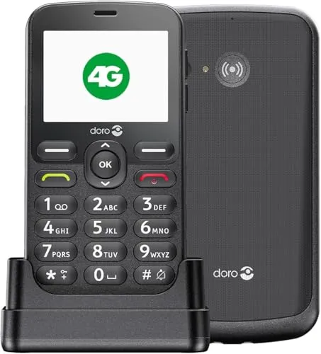 Doro 1880 Seniorenhandy, einfaches Mobiltelefon mit Notruffunktion - Seniorenhandy mit großem 2,4-Zoll-Display und großen Tasten. Ideal für ältere Nutzer, bietet Notruffunktion und zahlreiche praktische Features für mehr Sicherheit und Unabhängigkeit.