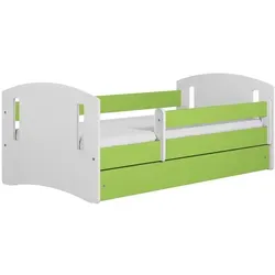 Raumhirsch Furniture Kinderbett in Grün, 80x160 cm - Modernes Kinderbett aus Holzwerkstoff mit praktischer Schublade und Matratze - ideal für ein gemütliches Kinderzimmer und sicheren Schlaf!