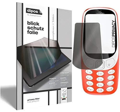 dipos I 2-Wege Blickschutzfolie kompatibel mit Nokia 3310 (Im Hochformat) 2 Stück I Sichtschutz-Folie Display-Schutzfolie Privacy-Screen - Schützt gegen seitliche Blicke