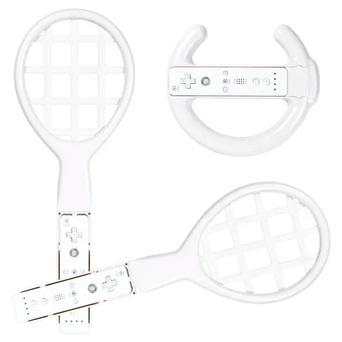 PACK Wheel Lenkrad + 2x Tennis-Schläger für Wii Wii-U Wiimote Controller Remote