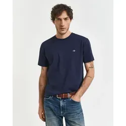 Gant T-Shirt REG SHIELD SS T-SHIRT mit Logostickerei - Rundhalsshirts, aus 100% Baumwolle, bietet hohen Tragekomfort und lässigen Stil mit Logostickerei auf der Brust.