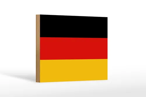 Holzschild Flagge Deutschlands 18x12 cm Flag of Germany Deko Schild
