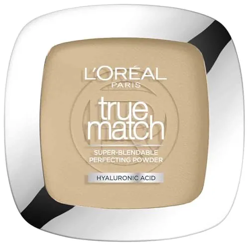 L'Oréal Paris True Match Puder Make-up, Mattierendes Kompaktpuder, Nr. 3.D, 9 g - Mattierendes Kompaktpuder mit LSF 8 für einen natürlichen Teint. Inkl. Spiegel und Schwämmchen für einfache Anwendung. Perfekte Ergänzung zu anderen Produkten der True Match-Serie.