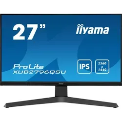 Iiyama ProLite XUB2796QSU-B1 27" WQHD Monitor - 27" (68,5 cm) WQHD Monitor mit IPS-Technologie für präzise Farben und weite Betrachtungswinkel, ideal für Büro und Gaming, mit höhenverstellbarem Standfuß und 1 ms Reaktionszeit.