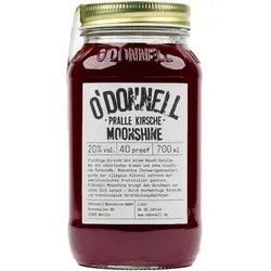 O'Donnell Moonshine Pralle Kirsche Likör 20% Vol. 0,7l - Likör & Kräuterschnaps mit intensivem Kirschgeschmack, hergestellt aus natürlichen Zutaten und im originalen Mason-Jar abgefüllt – perfekt für fruchtige Cocktails und Desserts.