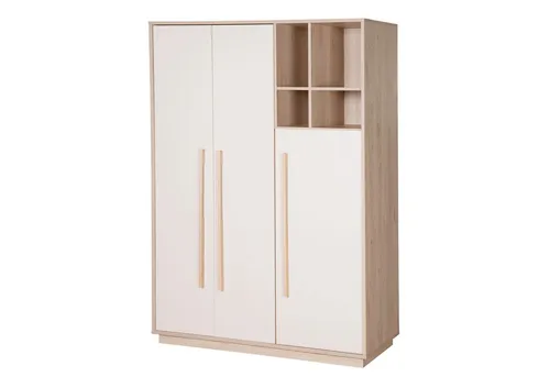 roba® Kleiderschrank Elva - 3-türiger Schrank mit Soft-Close für Baby- & Kinderzimmer - Der roba Kleiderschrank Elva bietet viel Stauraum für Kleidung und Spielzeug. Mit Soft-Close Türen und einem modernen Design in Cashmere harmoniert er perfekt mit jedem Einrichtungsstil. Ideal für kleinere Räume.