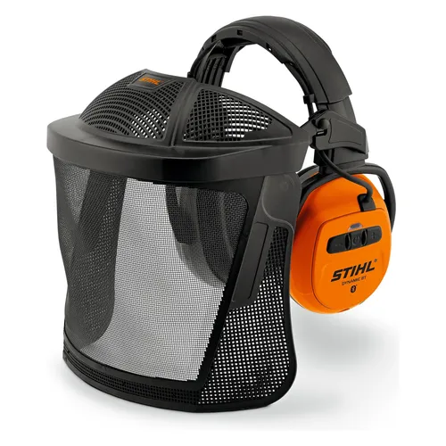 Stihl DYNAMIC Sound PA Gesichts- und Gehörschutz mit Bluetooth - Gehörschutz mit integriertem Bluetooth, ideal für Forstarbeiten und sicheres Arbeiten im Freien, erfüllt höchste Sicherheitsstandards (EN 1731, EN 352, EN 166).