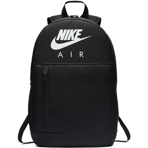 Nike Air Rucksack Schwarz/Weiß - 46x31x13 cm - Wanderrucksack aus robustem Polyester mit Hauptfach und abnehmbarer Federtasche, ideal für Outdoor-Abenteuer und den täglichen Gebrauch.