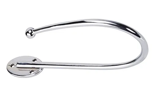 DécoProfi Raffhalter für Vorhänge/Gardinen Verchromt Metall I Hochwertiger Vorhanghalter/Gardinenhalter für die Wand I Dekorativer Schraubhaken für Gardinen I 1 Stück