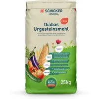 Schicker Mineral Diabas Urgesteinsmehl fein 25 kg - Erde, nährstoffreich und biologisch zertifiziert – ideal zur Bodenverbesserung und als natürlicher Kompostbeschleuniger für gesunde Pflanzen.