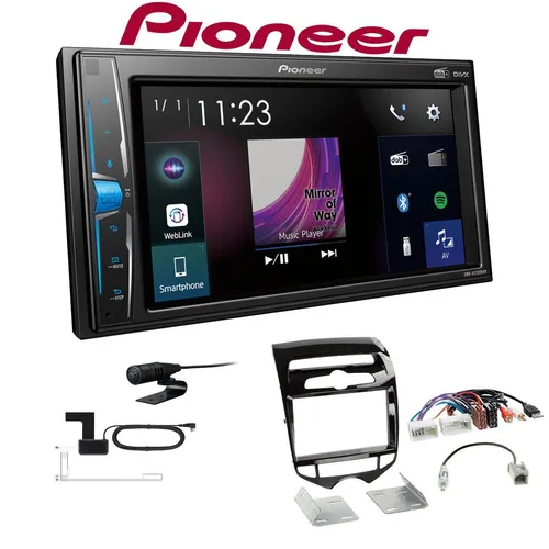 Pioneer Multimedia Autoradio JC für Hyundai IX20 mit Bluetooth und DAB+ - 2-DIN Autoradio mit Touchscreen, Bluetooth, Digitalradio DAB+, USB und Dual Camera Eingang. Ideal für Hyundai IX20 ab 2010, inklusive Kfzspezifischem Einbauset.