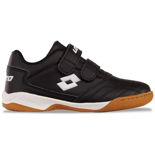 Lotto Pacer K Kinder Low Top Sneaker 2600110K Schwarz/Weiß, Schuhgröße: 33 EU - Sneaker für aktive Kinder, ultraleicht mit atmungsaktivem Mesh und praktischem Klettverschluss für einfaches An- und Ausziehen.