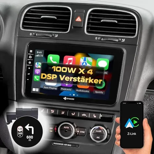 DYNAVIN D9-V8.1 Premium Flex Android Autoradio für VW & Skoda - 8 Zoll Android Autoradio mit Wireless Carplay und Android Auto, ideal für VW und Skoda. Inklusive Head-up Display für klare Navigationsinformationen und erstklassigen Sound mit integriertem DSP-Verstärker.