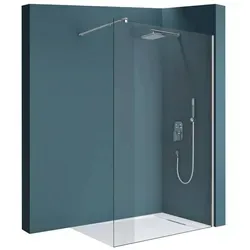 Mai & Mai Duschwand Bremen2K 150x200cm - Elegante Duschwand aus 10mm ESG-Sicherheitsglas, mit beidseitiger NANO-Beschichtung für einfache Reinigung. Ideal für Walk-In-Duschen, variable Wandabstände von 70-120cm ermöglichen flexible Lösungen. Montage leicht gemacht!