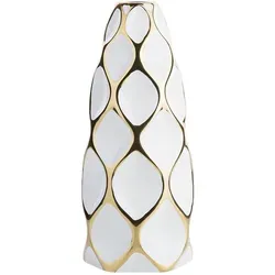 Beliani Blumenvase, Weiß, Stein, Mode, 36 cm, Dekoration, Vasen, Keramikvasen