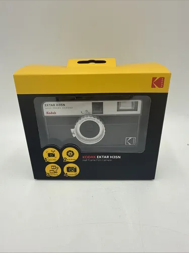 KODAK EKTAR H35N Halbrahmen-Filmkamera - Analoge Kamera mit eingebautem Sternfilter für kreative Lichtspiele und verbesserter Linse für klare Bilder – perfekt für Nachtaufnahmen!