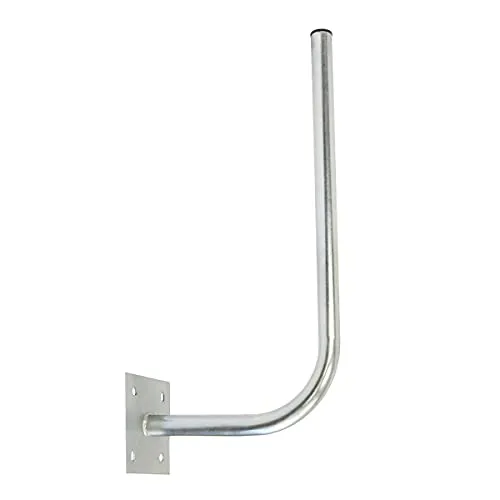 Premium X 30cm Wandhalter für Mast 70cm aus verzinktem Stahl - Halterungen für Satellitenschüsseln, ideal für die Montage von LTE-Antennen und Wetterstationen, witterungsbeständig und robust für Außenanwendungen.