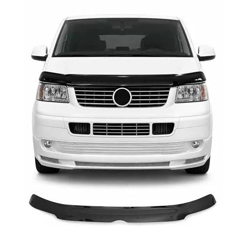 OMAC Motorhaube Deflektor für VW T5 2003-2009 - Schwarzer Steinschlagschutz für die Motorhaube, schützt vor Insekten und Schmutz, sorgt für ein gepflegtes Erscheinungsbild Ihres Fahrzeugs.
