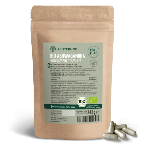 Ashwagandha Kapseln Bio 400 Stück | Hochdosiert 1500 mg | Vegan und Naturrein - Ashwagandha Kapseln in Bio-Qualität, ideal für schnelle Einnahme und reich an wertvollen Inhaltsstoffen. Perfekt für Ayurveda-Enthusiasten und gesundheitsbewusste Menschen.