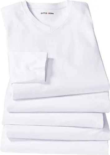 Otto Kern Langarmshirt (5er-Pack) aus 100% formstabiler und hautsympathischer Baumwolle, weiß