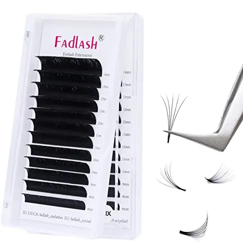 Volumen Wimpern 0.07 Stärke C Curl 8-14mm Selbstfächernde Wimpern Easy Fan Lashes Volumentechnik Wimpernverlängerung Wimpern Extensions(0.07mm-C-mix8-14)