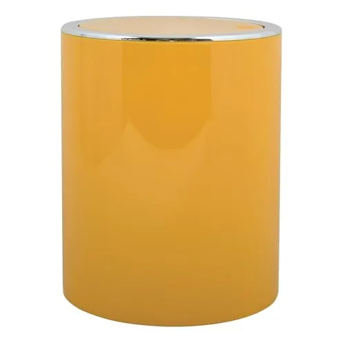 MSV Bad Serie Aspen Design Kosmetikeimer - Eleganter 6 Liter Schwingdeckeleimer aus Kunststoff, ideal für Bad und Küche. Hygienische Müllentsorgung mit modernem Design und abgerundetem Innenteil für mehr Sicherheit.