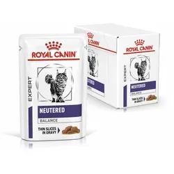 Royal Canin Expert Neutered Balance - 48x85 g Katzennahrung - Katzenfutter für kastrierte Katzen, unterstützt gesundes Körpergewicht und Verdauung mit speziellen Präbiotika für Wohlbefinden.