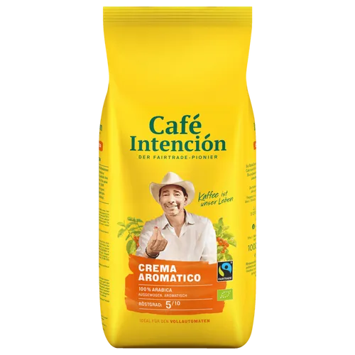 Darboven Café Intencion Kaffeebohnen Crema Arabica 1kg - Hochwertige 100% Arabica Kaffeebohnen für ein cremiges, vollmundiges Geschmackserlebnis, ideal für Kaffeeliebhaber.