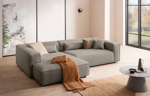 LeGer Home by Lena Gercke Ecksofa PIARA XXL, Big-Sofa in L-Form - Geräumiges Ecksofa mit Komfortschaum und Wellenunterfederung für hohen Sitzkomfort. Ideal für moderne Wohnräume und bietet Platz für die ganze Familie.