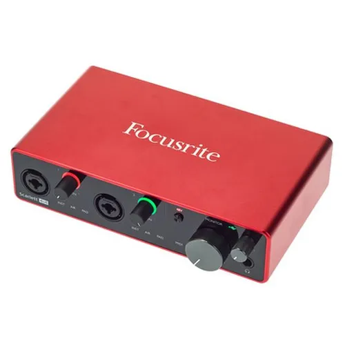 Focusrite Scarlett 4i4 3rd Gen - 4-Kanal USB-Audiointerface - Audio-Interfaces; 4-Kanal USB2.0 Audiointerface mit USB-C, 24-Bit/192 kHz, ideal für professionelle Aufnahme und Mixing mit umfangreicher Software-Bundle.