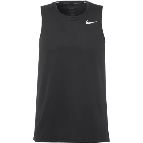 Nike Miler Funktionstank Herren - Black-Reflective Silver, Größe M - Kleidung, luftiges Funktionstank mit atmungsaktiver Dri-FIT-Technologie für optimalen Komfort beim Sport.