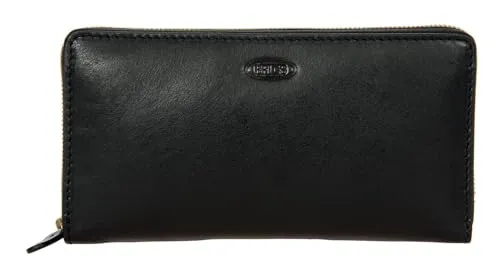 Brics Volterra L Geldbörse schwarz BOO09601.001 - Geldbörsen & Etuis, elegante Geldbörse aus feinem genarbtem Leder für stilvolle Aufbewahrung von Karten und Bargeld.