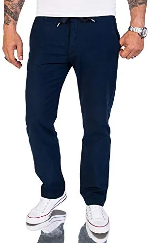 Rock Creek Herren Hose in Leinenoptik – Stilvolle Sommer Chino - Entdecken Sie die Rock Creek Herren Hose in Leinenoptik für einen sportlich-eleganten Look im Sommer. Die bequeme Regular Fit Passform und das hochwertige Material sorgen für optimalen Tragekomfort und schützen vor der Sonne.