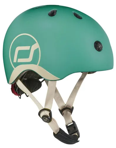 Scoot and Ride Kinderhelm XXS Forest - Fahrradhelm mit integriertem LED Licht für optimale Sichtbarkeit und Sicherheit beim Fahren, ideal für kleine Abenteurer.